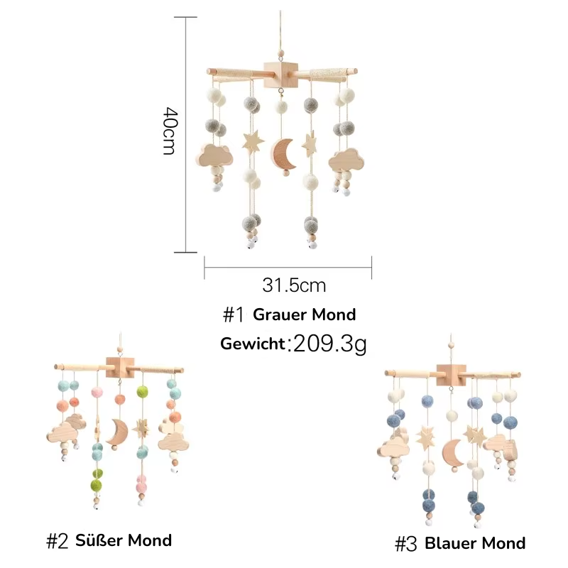 KidzzCamp Holz Mobile Babybett "Sternenhalter"