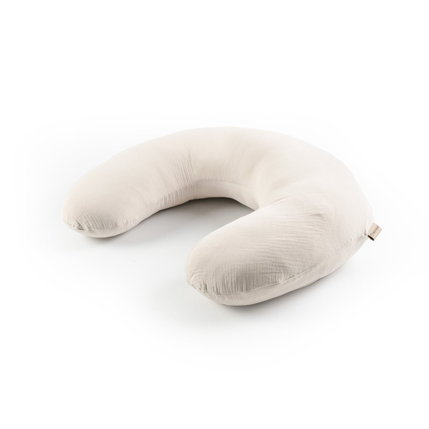 Stillkissen U-Form Musselin abnehmbaren Bezug – ergonomisch, Oeko-Tex, Halbmond