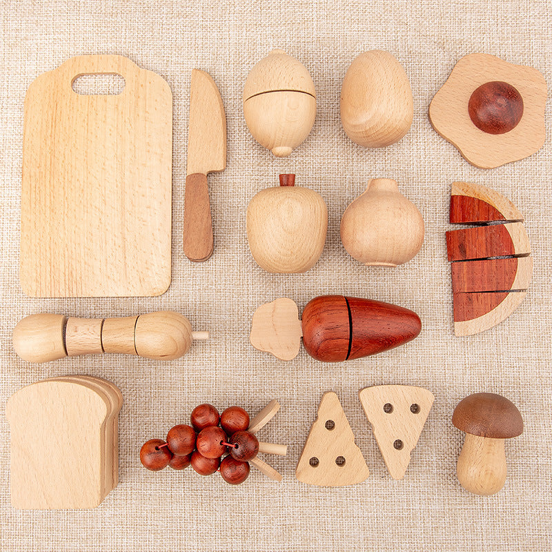 Holzlebensmitteln mit Zubehör