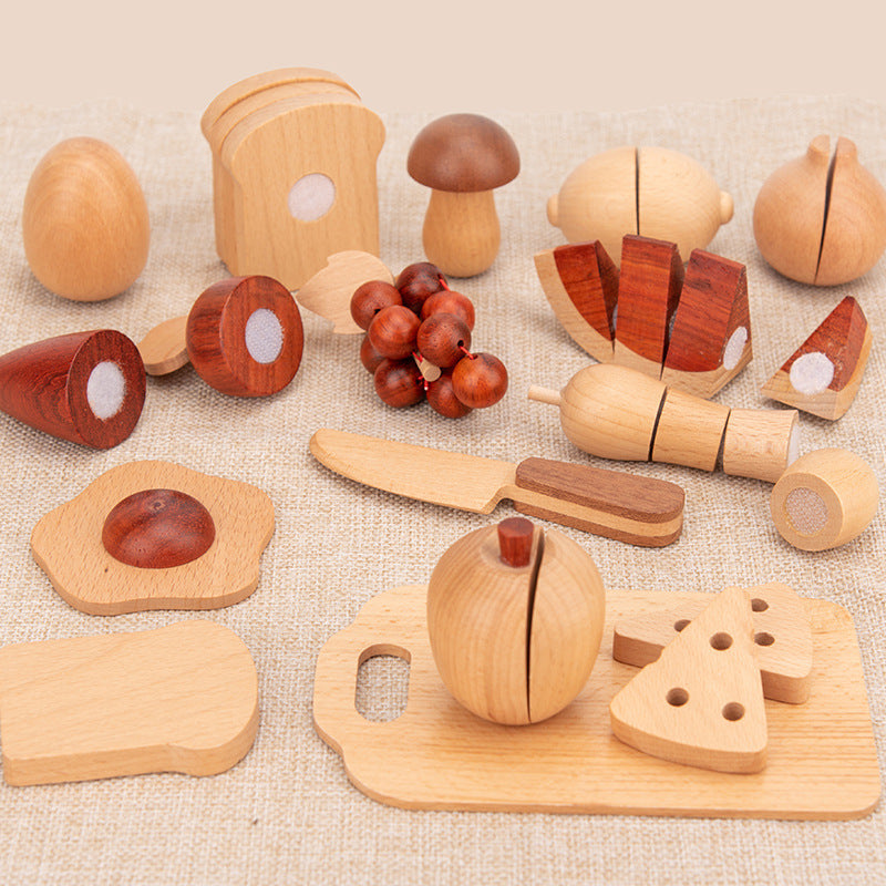 Holzlebensmitteln mit Zubehör