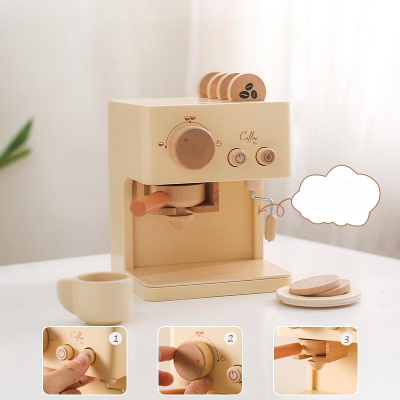 Holz-Kaffeemaschine Spielset