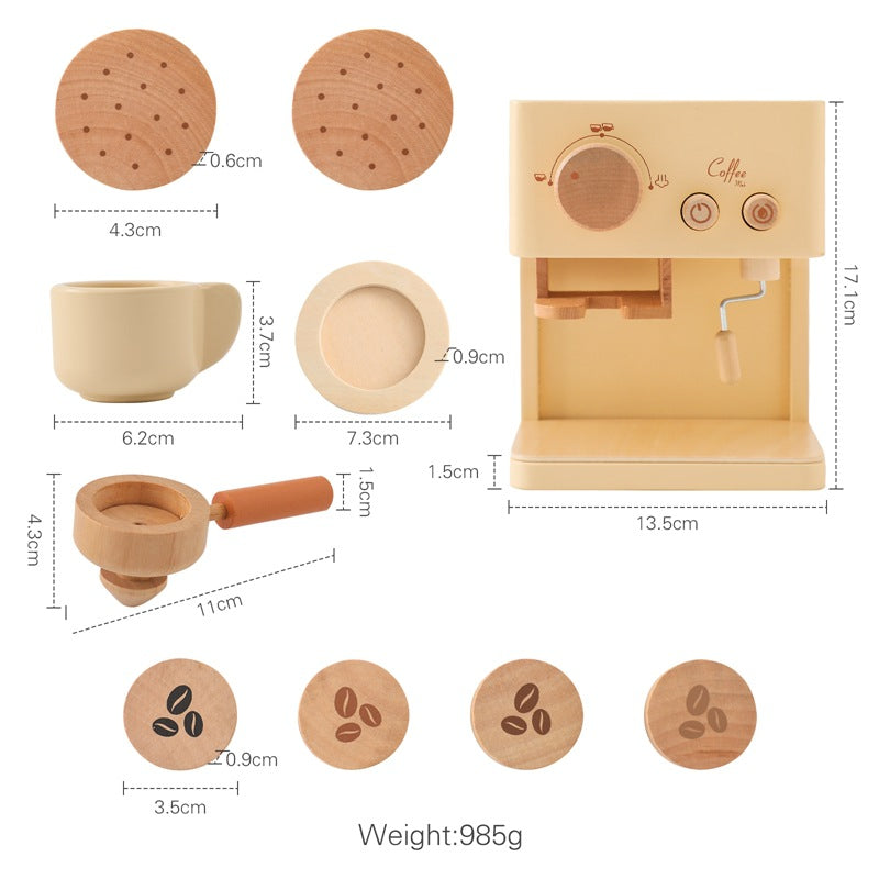 Holz-Kaffeemaschine Spielset