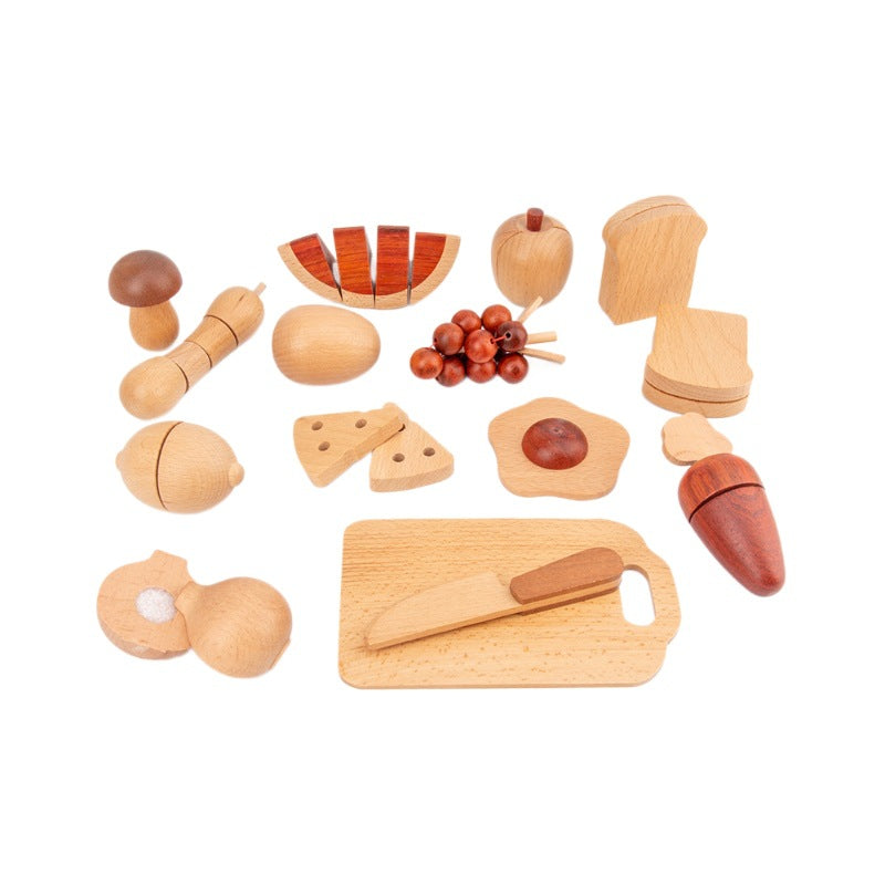 Holzlebensmitteln mit Zubehör