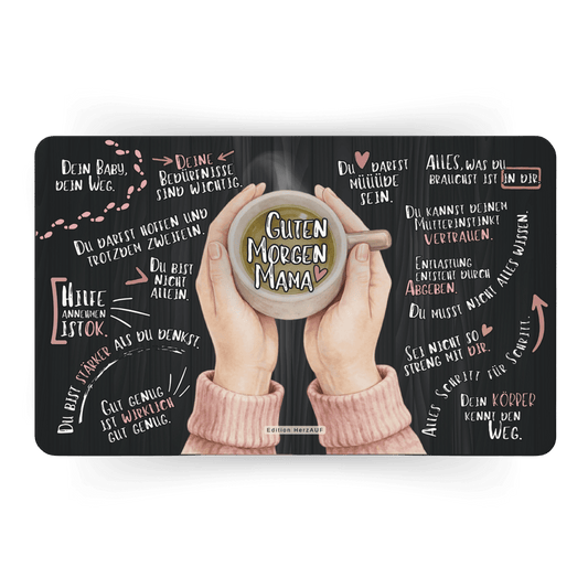 Frühstücksbrettchen für neue Mama "Guten Morgen"