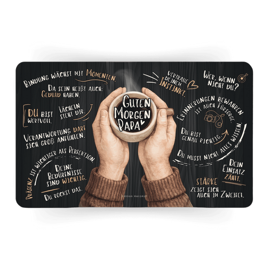 Frühstücksbrettchen neuer Papa "Guten Morgen Papa"