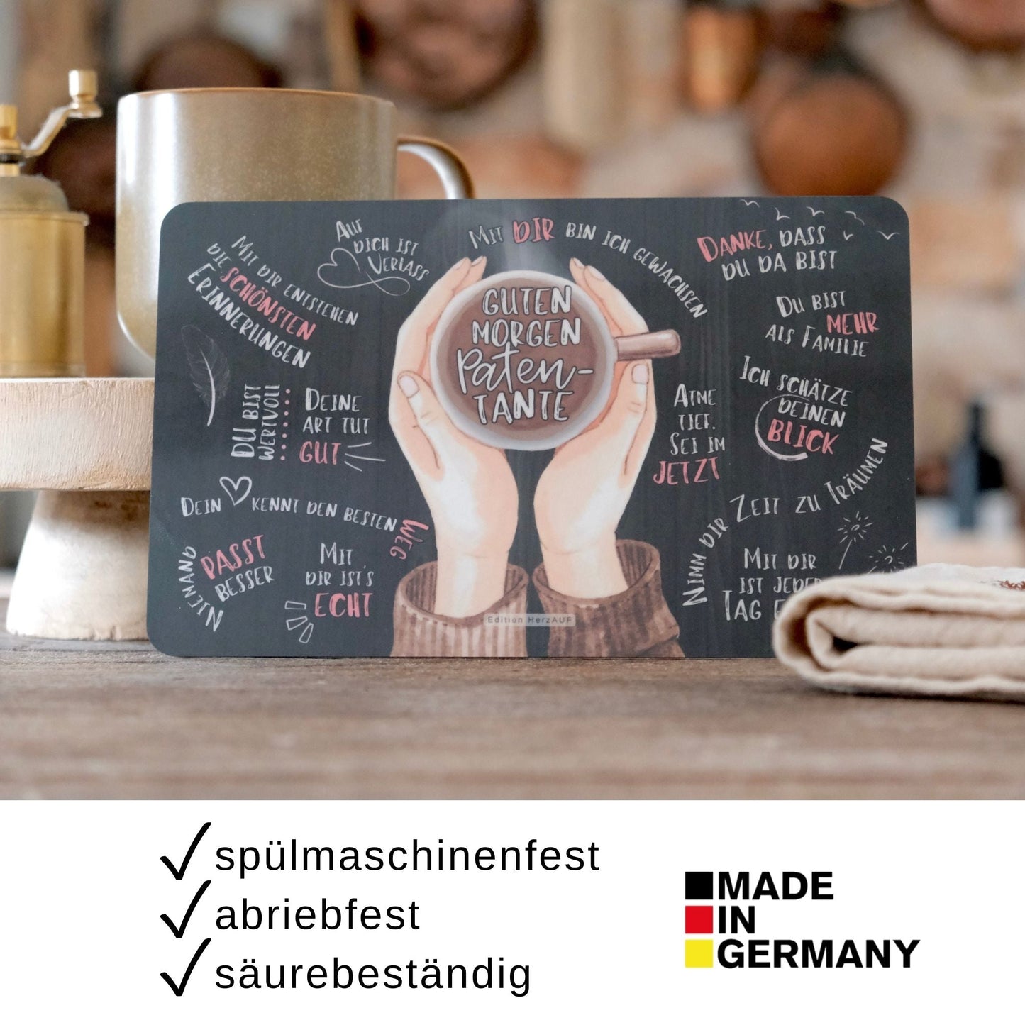Frühstücksbrettchen "Guten Morgen Patentante“