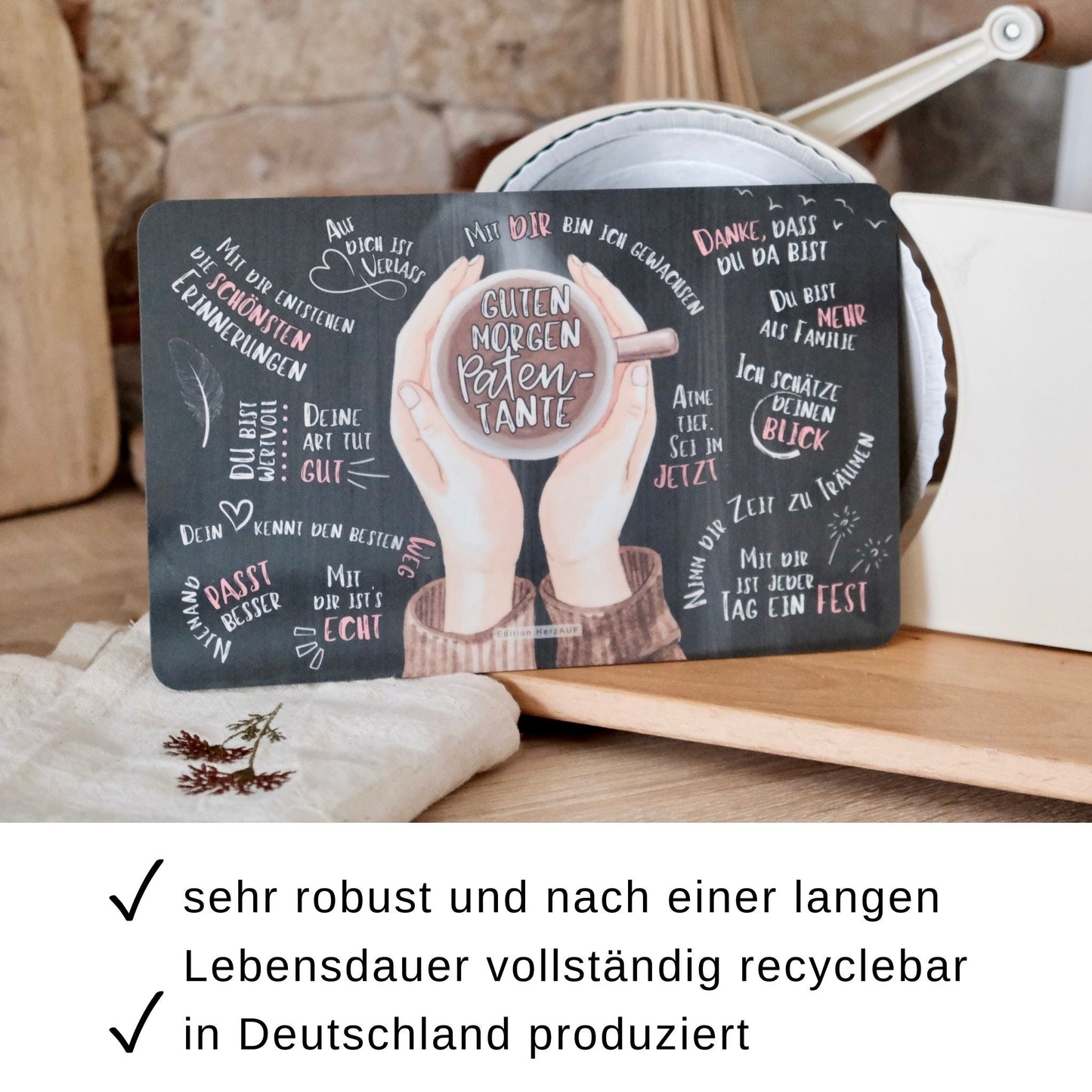 Frühstücksbrettchen "Guten Morgen Patentante“