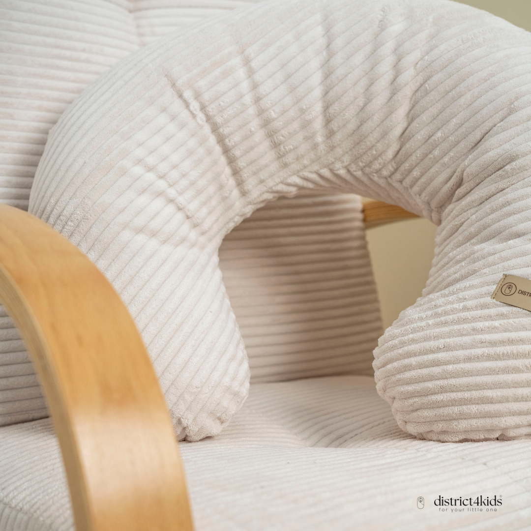 Stillkissen U-Form Cord abnehmbarem Bezug - ergonomisch, Oeko-Tex, Halbmond