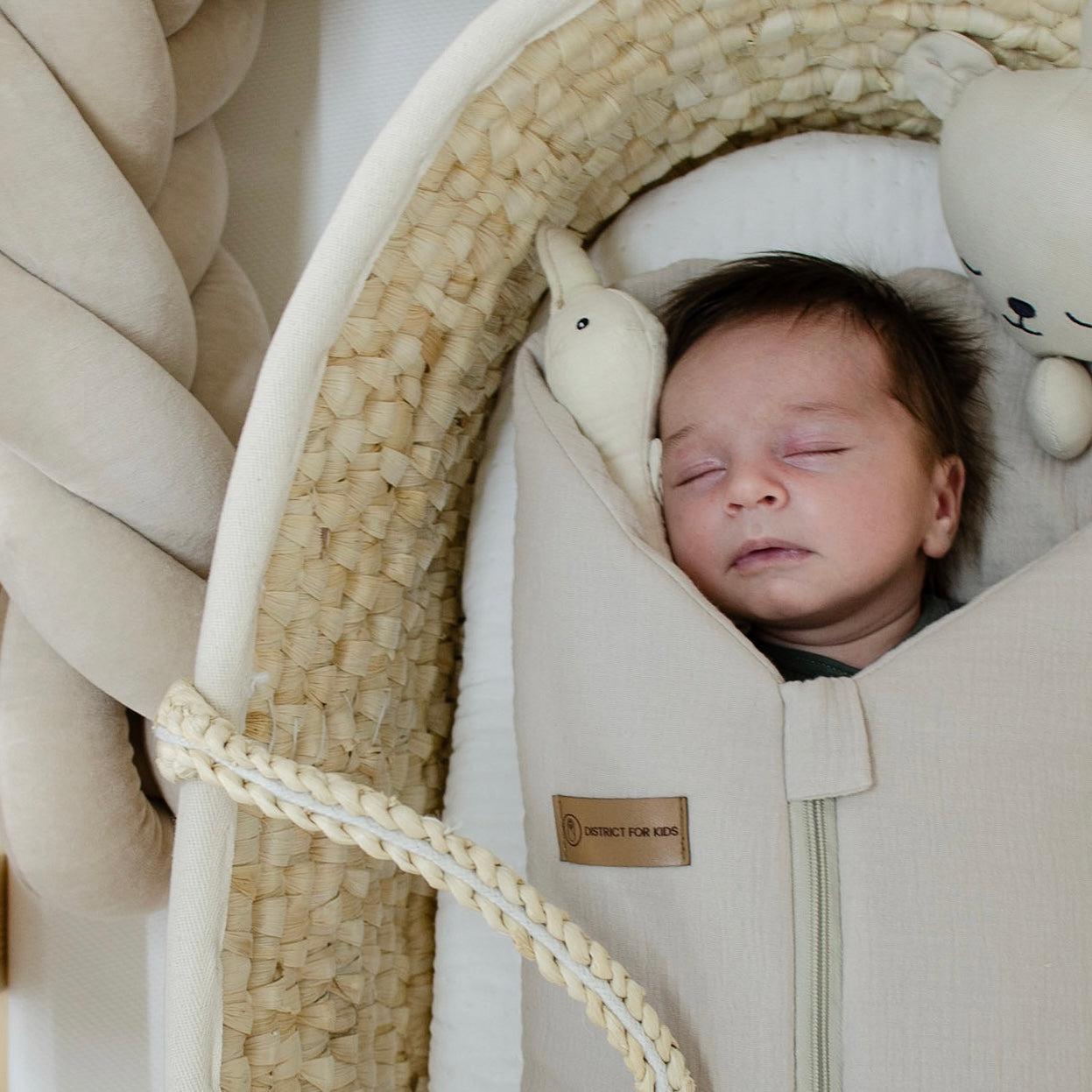 Pucksack Musselin mitwachsend - Ganzjahresschlafsack wärmend & atmungsaktiv