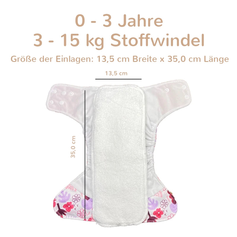 KidzzCamp KidzzCamp OneSize Windeleinsätze Saugeinlagen 4er Set 0-3 Jahre