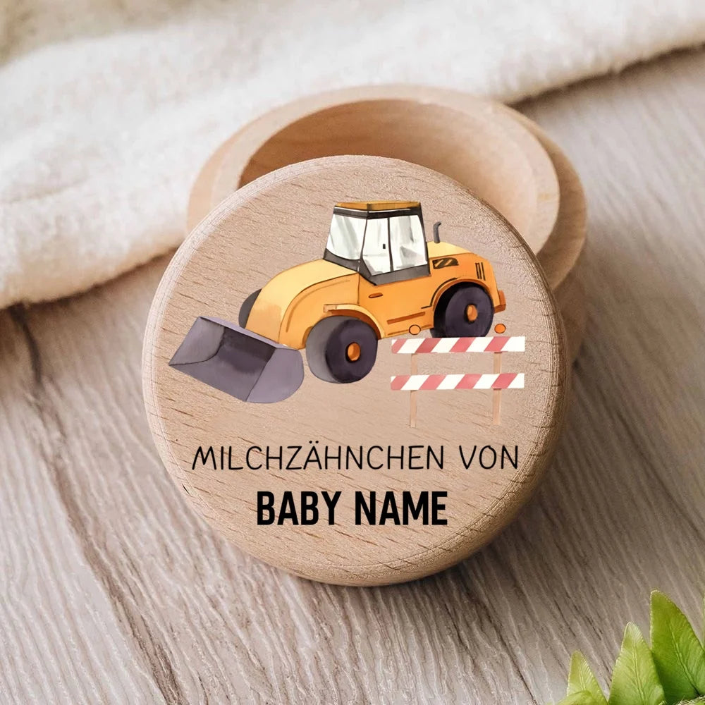 KidzzCamp Personalisierbare Milchzahndose – Holz