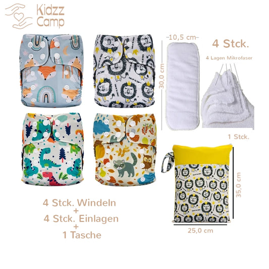 KidzzCamp KidzzCamp Newborn 9-Teile Starterset Bambus Ai2 Stoffwindeln