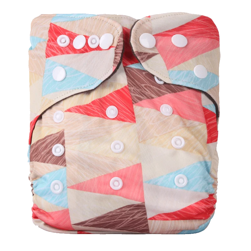 KidzzCamp N45 gemustert / 0-3 Jahre KidzzCamp OneSize Ai2 Bambus Stoffwindel einzeln 0-3 Jahre oder 3-15kg