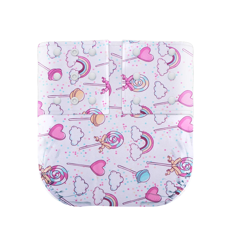KidzzCamp G9 weiß/rosa Lolly / 0-3 Jahre KidzzCamp OneSize Ai2 Bambus Stoffwindel einzeln 0-3 Jahre oder 3-15kg