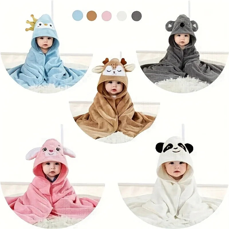 KidzzCamp Baby-Kapuzenhandtuch Tierfreunde