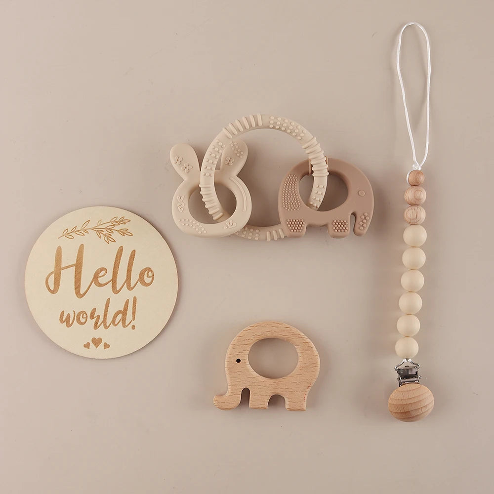 KidzzCamp Baby-Geschenkset mit Schnullerkette in 3 Varianten