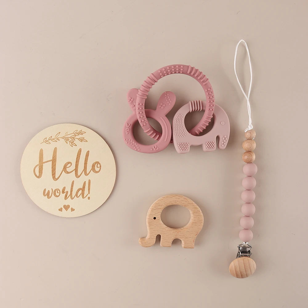 KidzzCamp Baby-Geschenkset mit Schnullerkette in 3 Varianten