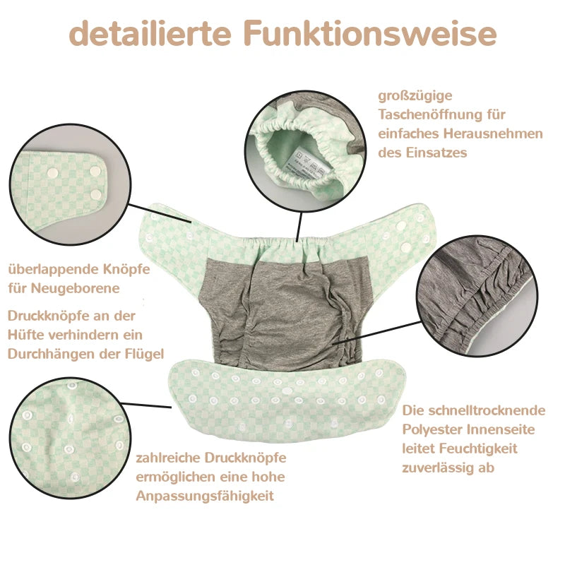 KidzzCamp AI2 OneSize Stoffwindel mit Graphen-Sterilisationsschicht
