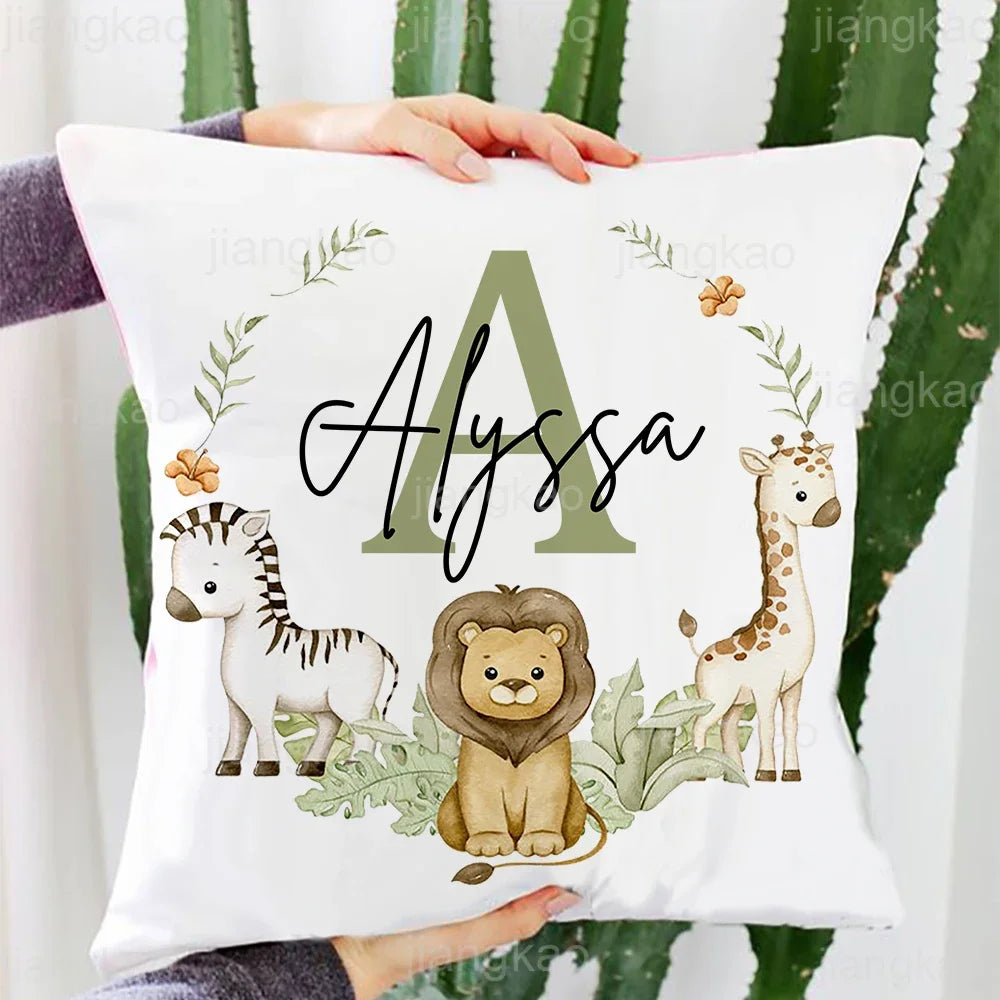 KidzzCamp personalisierter Kissenbezug Tiermotiv mit Name