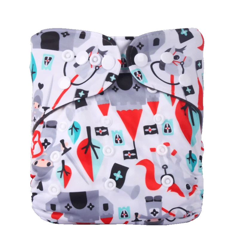 KidzzCamp G7 weiß Ritter / 0-3 Jahre KidzzCamp OneSize Ai2 Bambus Stoffwindel einzeln 0-3 Jahre oder 3-15kg