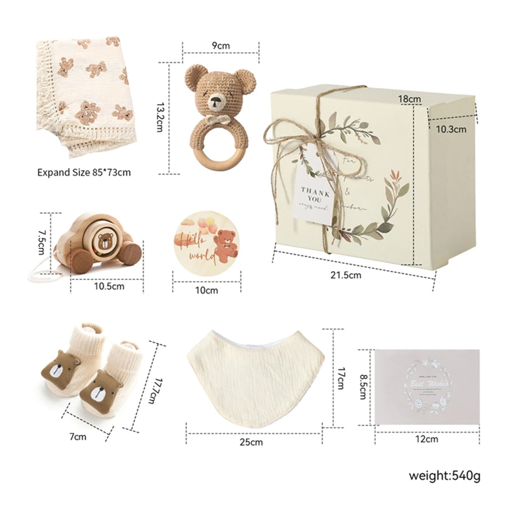 KidzzCamp Baby-Geschenkbox 7-teilig in Erinnerungsbox