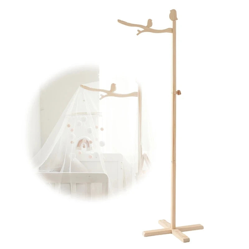 KidzzCamp Baby Holz-Halterung Zubehör für Babybett Mobile