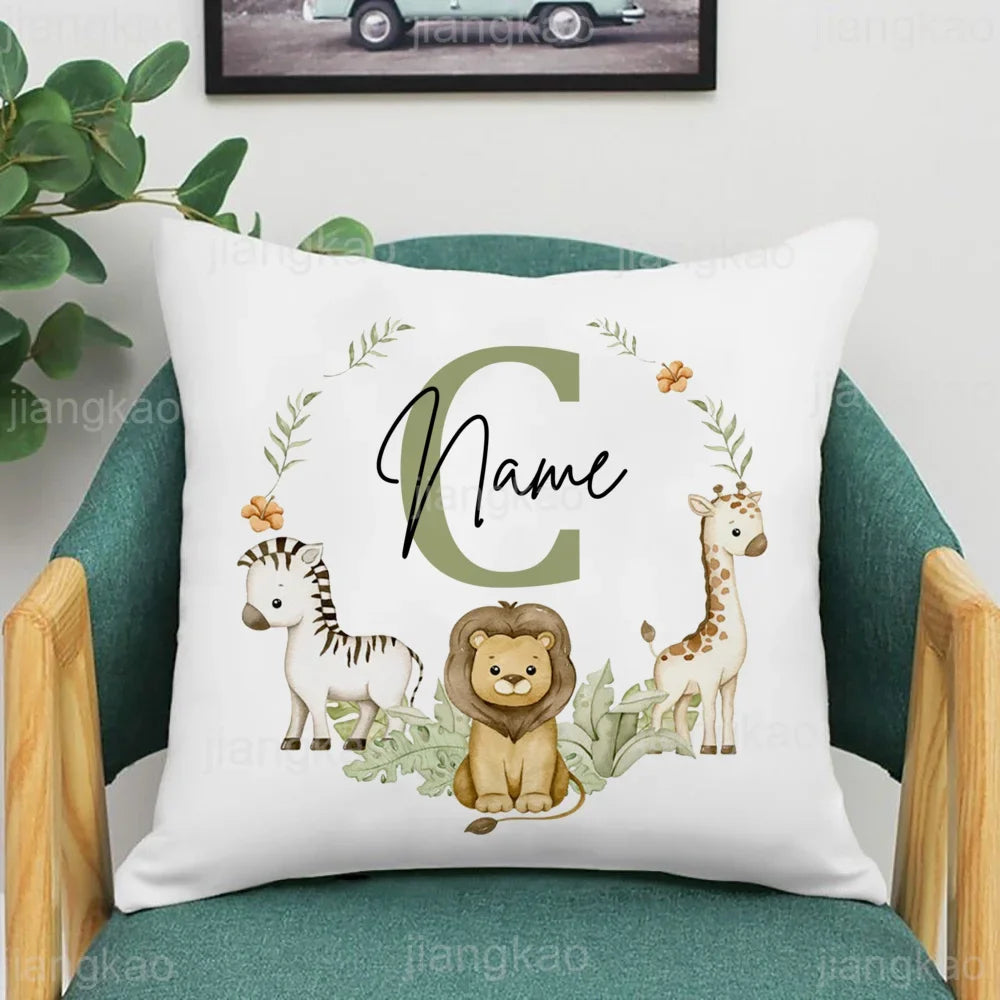 KidzzCamp personalisierter Kissenbezug Tiermotiv mit Name