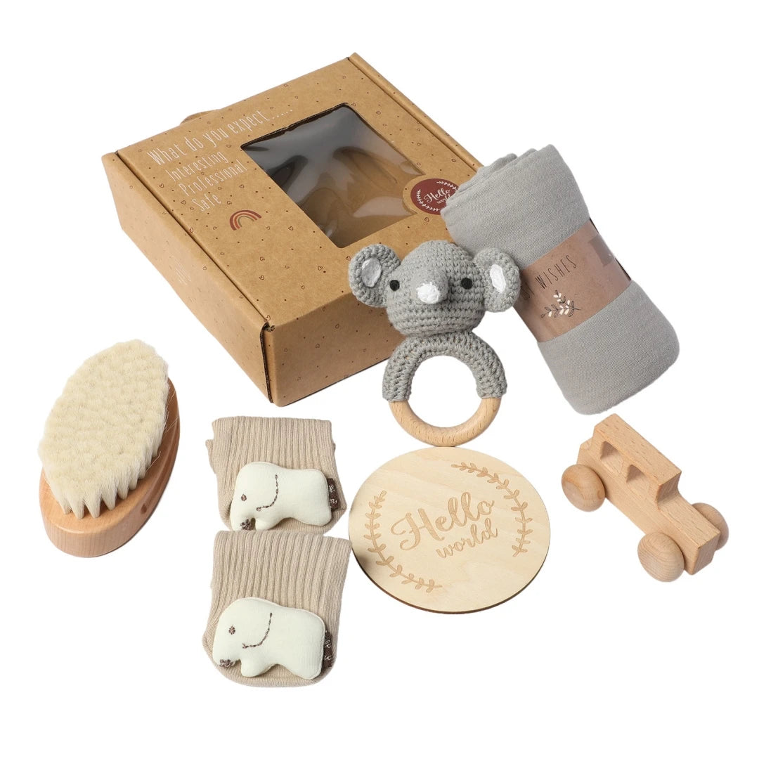 KidzzCamp Baby-Geschenkbox mit Musselintuch