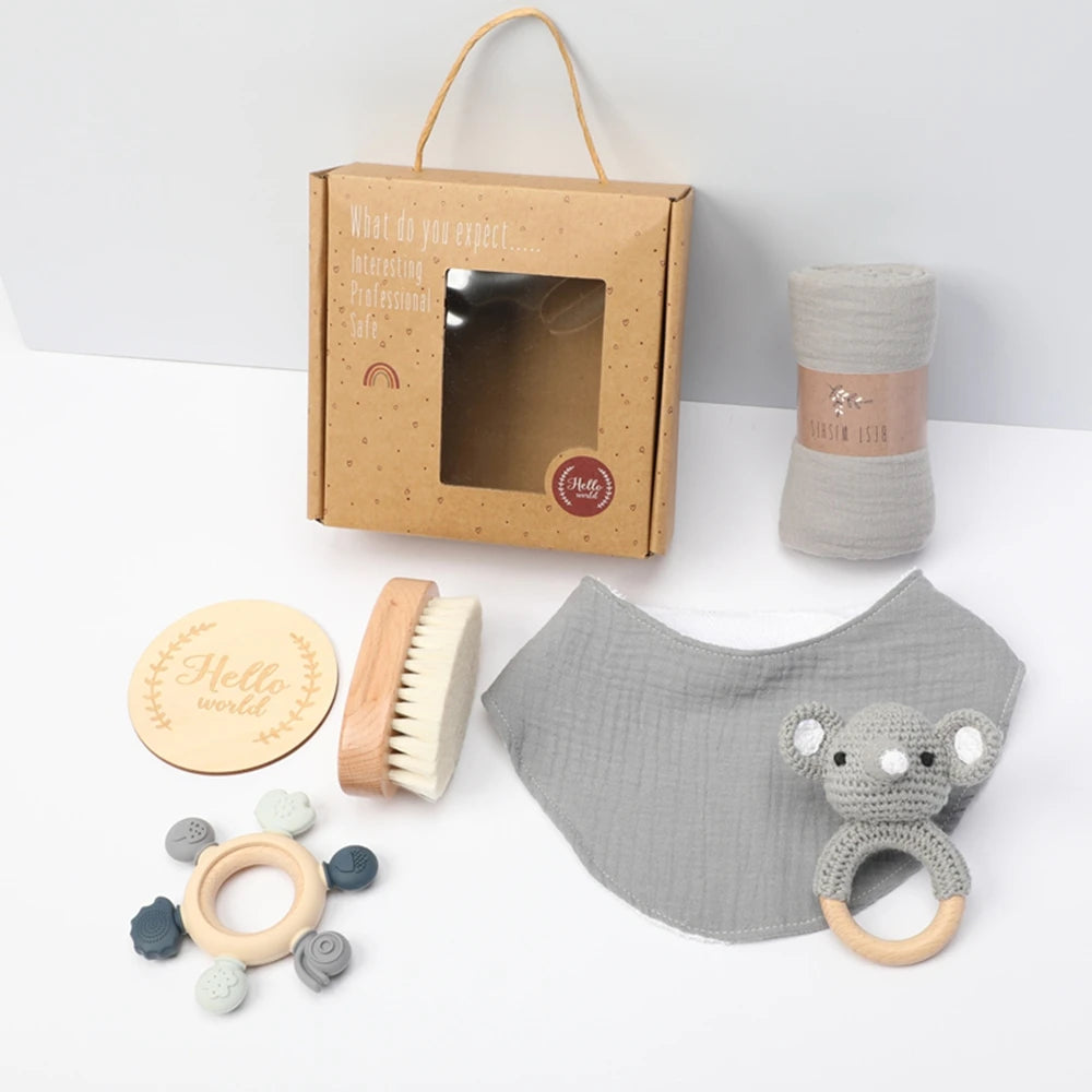 KidzzCamp Baby-Geschenkbox mit Musselintuch