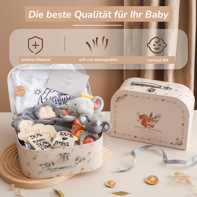 KidzzCamp Baby-Geschenkbox Premium 7-teilig im Koffer