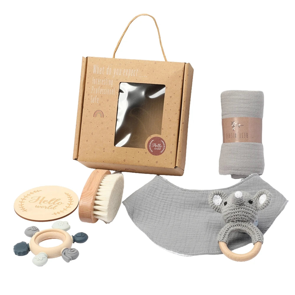 KidzzCamp Baby-Geschenkbox mit Musselintuch