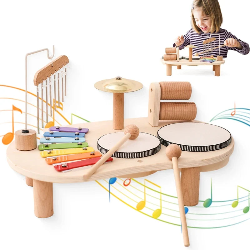 7-in-1-Babytrommel mit Tisch für Kinder
