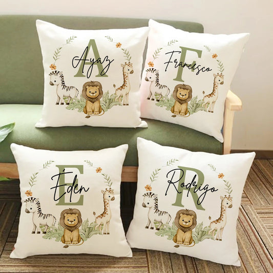 KidzzCamp personalisierter Kissenbezug Tiermotiv mit Name