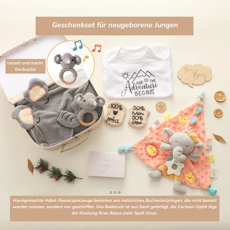 KidzzCamp Baby-Geschenkbox Premium 7-teilig im Koffer