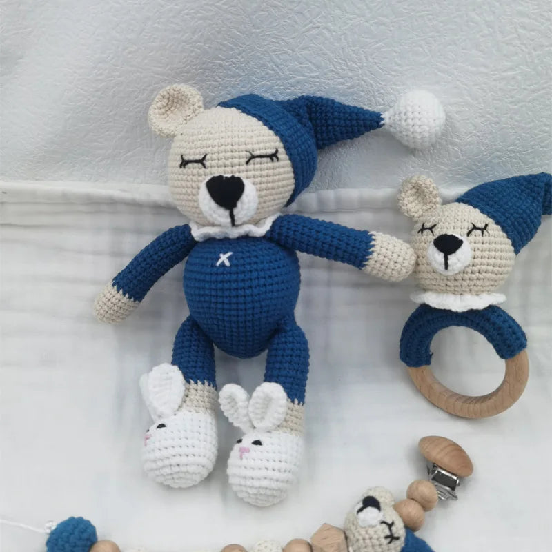 KidzzCamp Baby-Geschenkbox 3-teilig gehäkelte Tiere