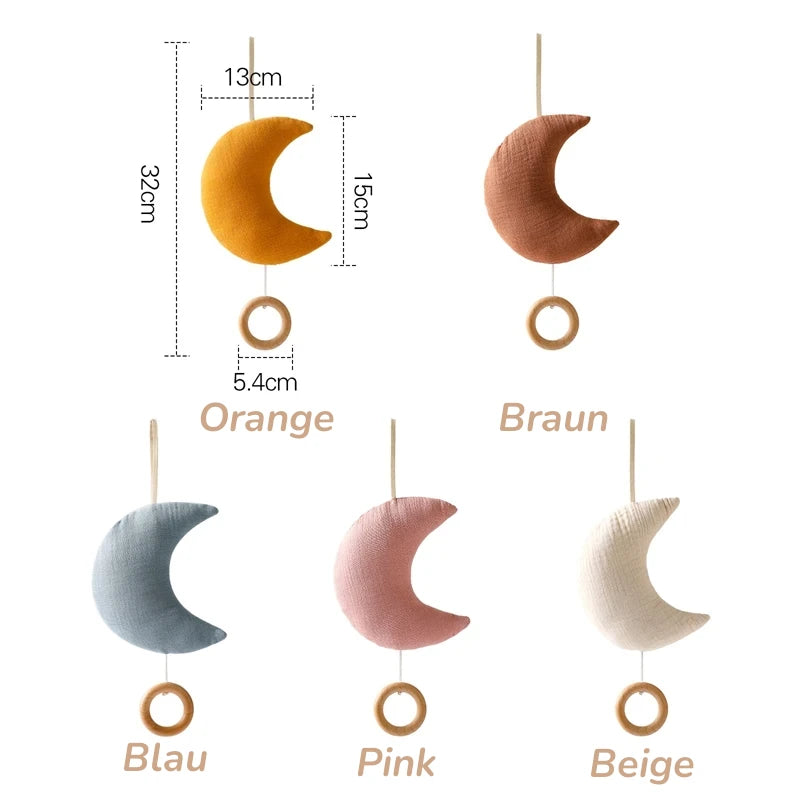 KidzzCamp Spieluhr Mobile Musselin Mondspieluhr