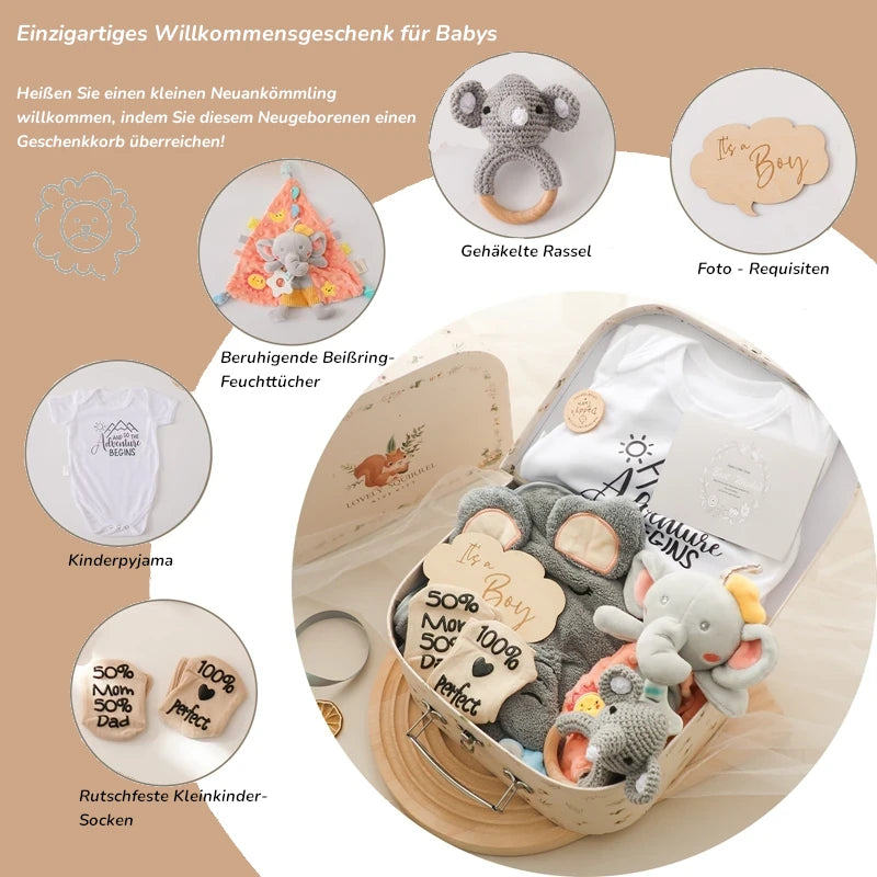 KidzzCamp Baby-Geschenkbox Premium 7-teilig im Koffer