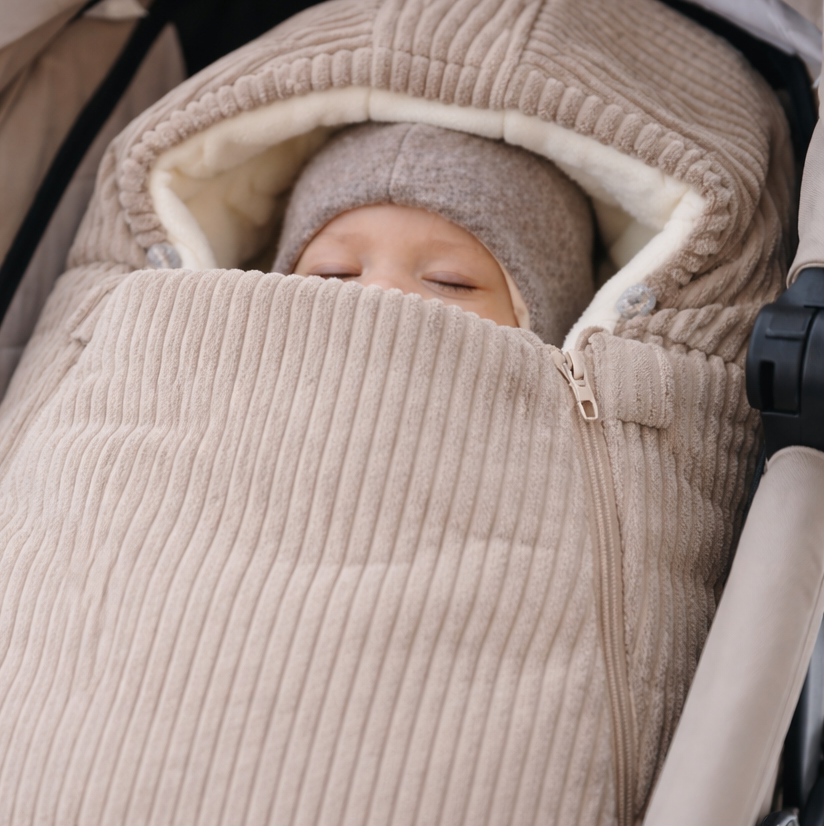 Winterfußsack Cord – warm & stylisch für Kinderwagen & Autoschale