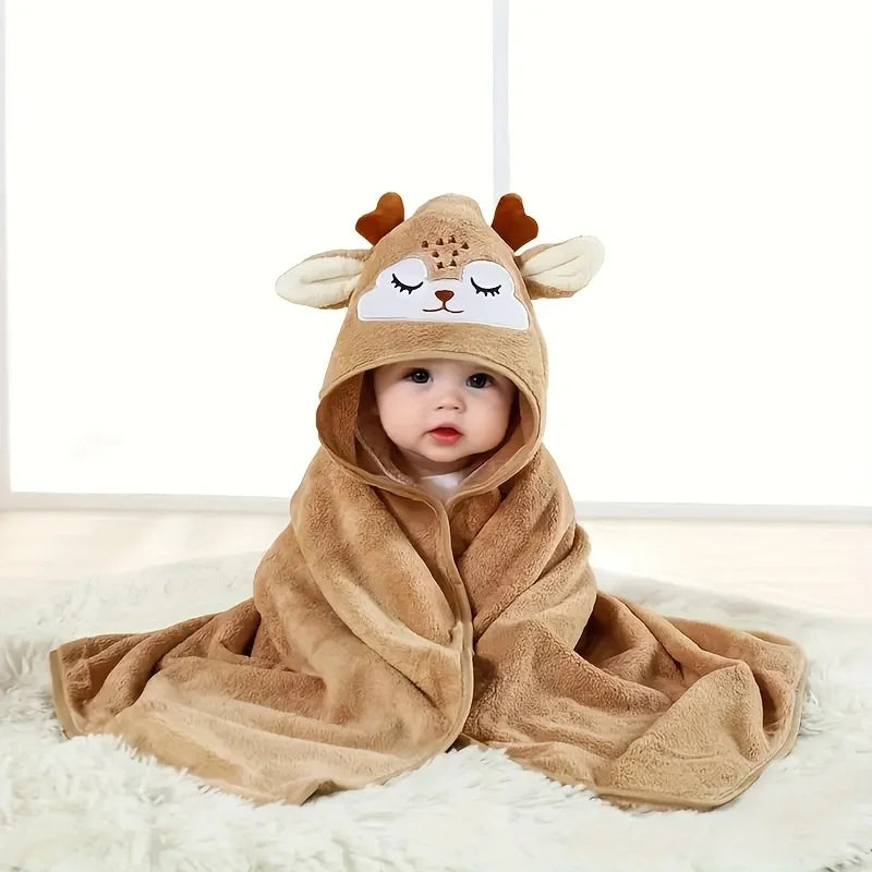KidzzCamp Baby-Kapuzenhandtuch Tierfreunde