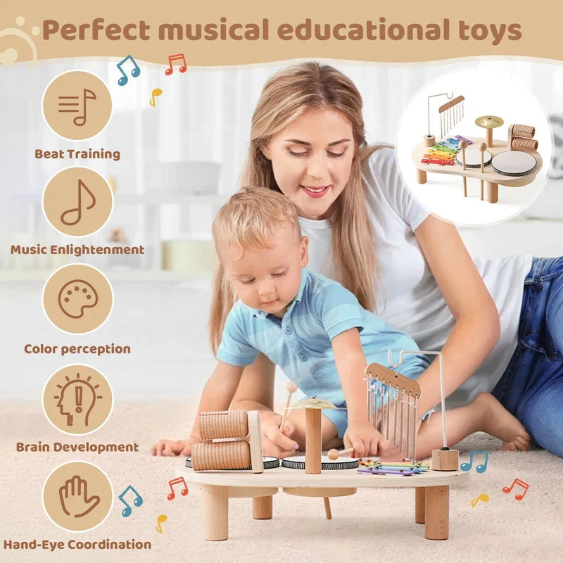 7-in-1-Babytrommel mit Tisch für Kinder