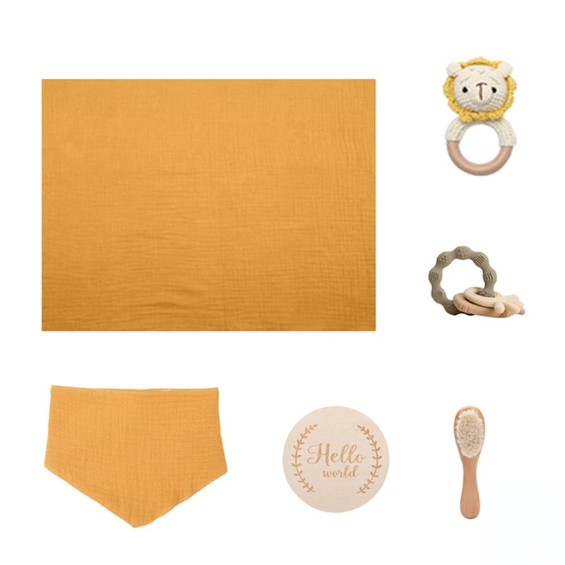 KidzzCamp Baby-Geschenkbox 6-teilig – Silikon Beißring