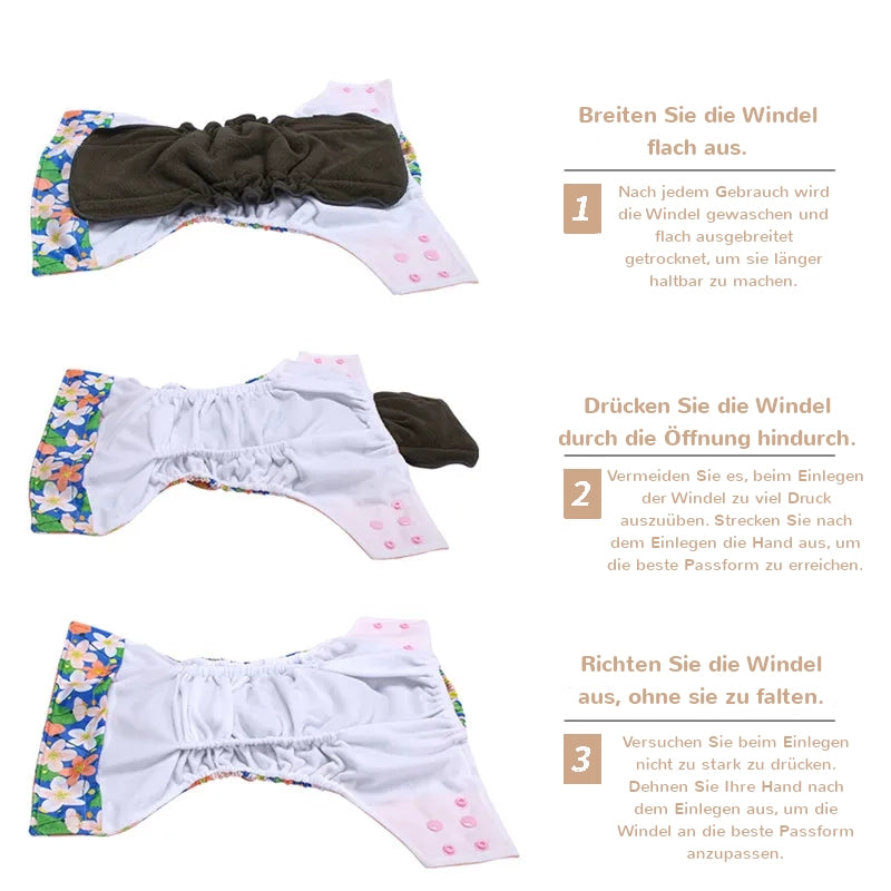 KidzzCamp KidzzCamp OneSize Windeleinsätze Saugeinlagen 4er Set 0-3 Jahre