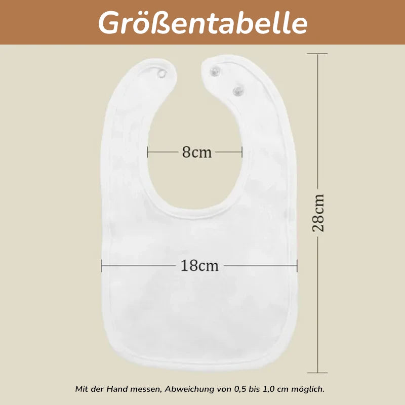 KidzzCamp personalisiertes 2-teiliges Set Baby-Lätzchen und Langarmbody 3-9 Monate