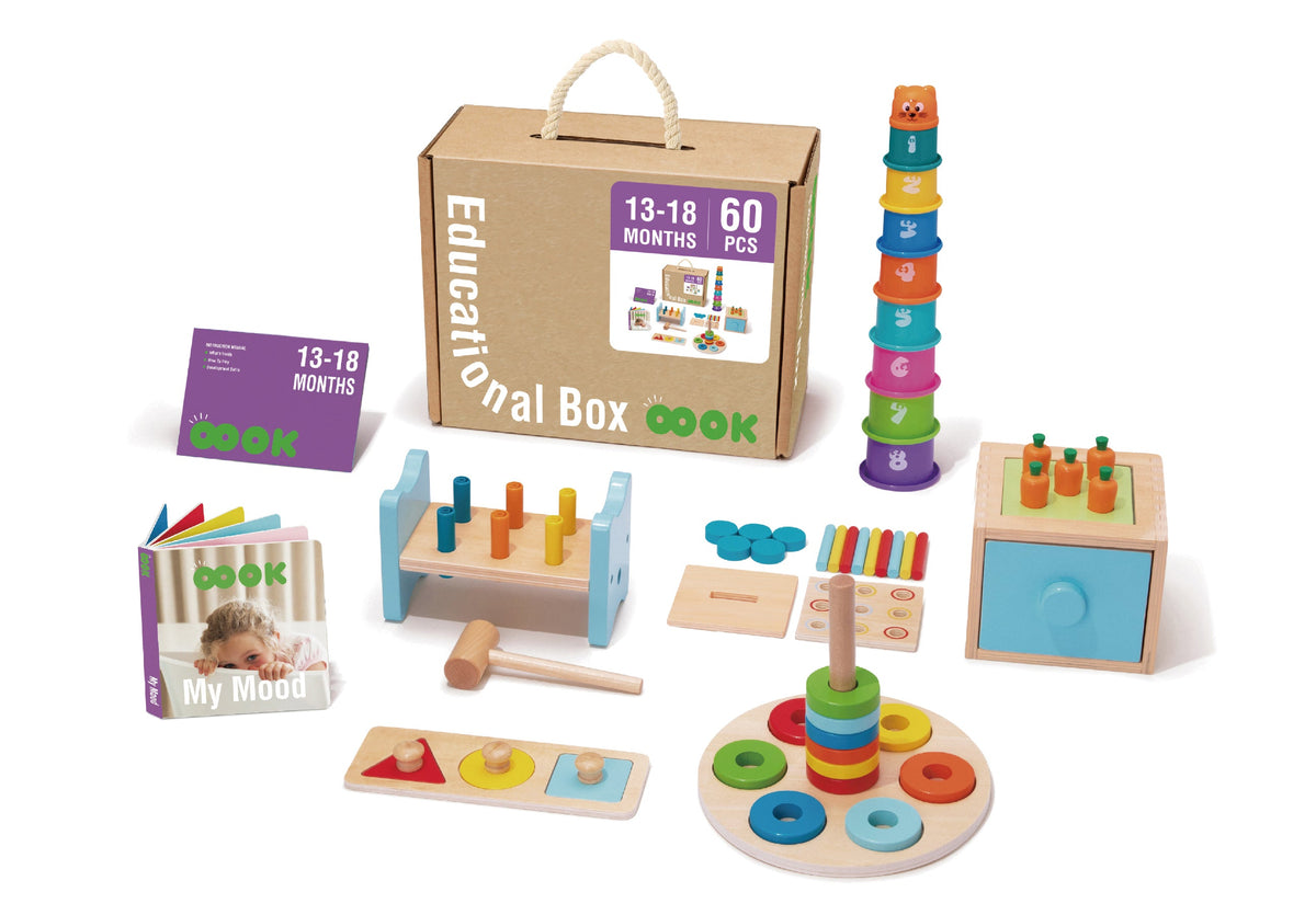 Educational Box, 13-18 Monate, 6-in-1, Lernspielzeug für Kleinkinder