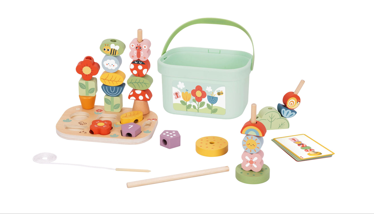 Holz Wald Steck- Einfädeln und Stapel Set