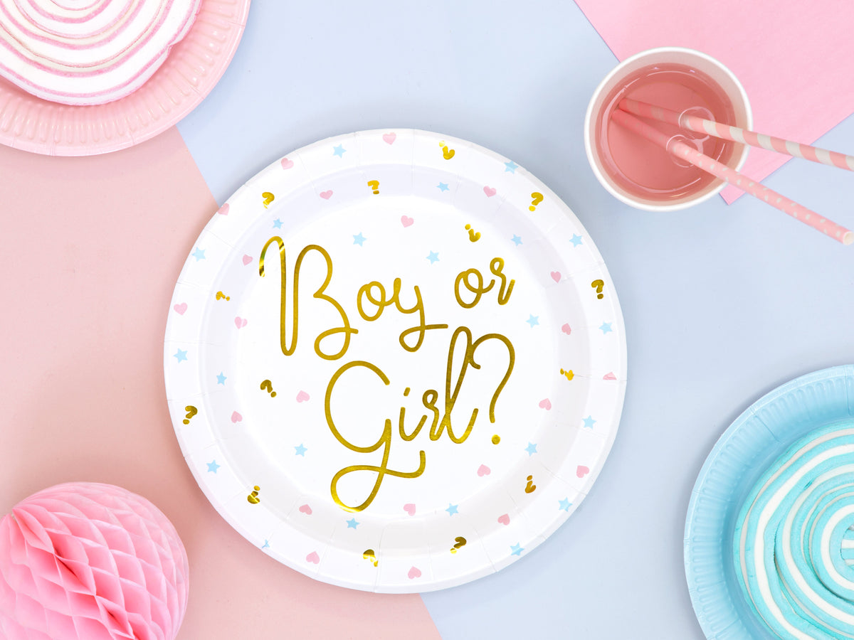 Pappteller "Boy or Girl" | Ø23cm/6Stk.