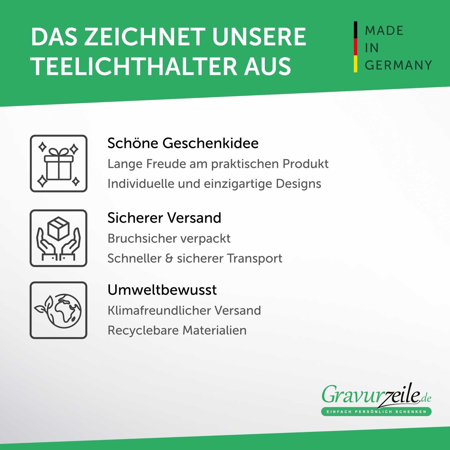 Teelichthalter aus Holz mit UV Druck - Regenbogen Design - Personalisiert mit Namen