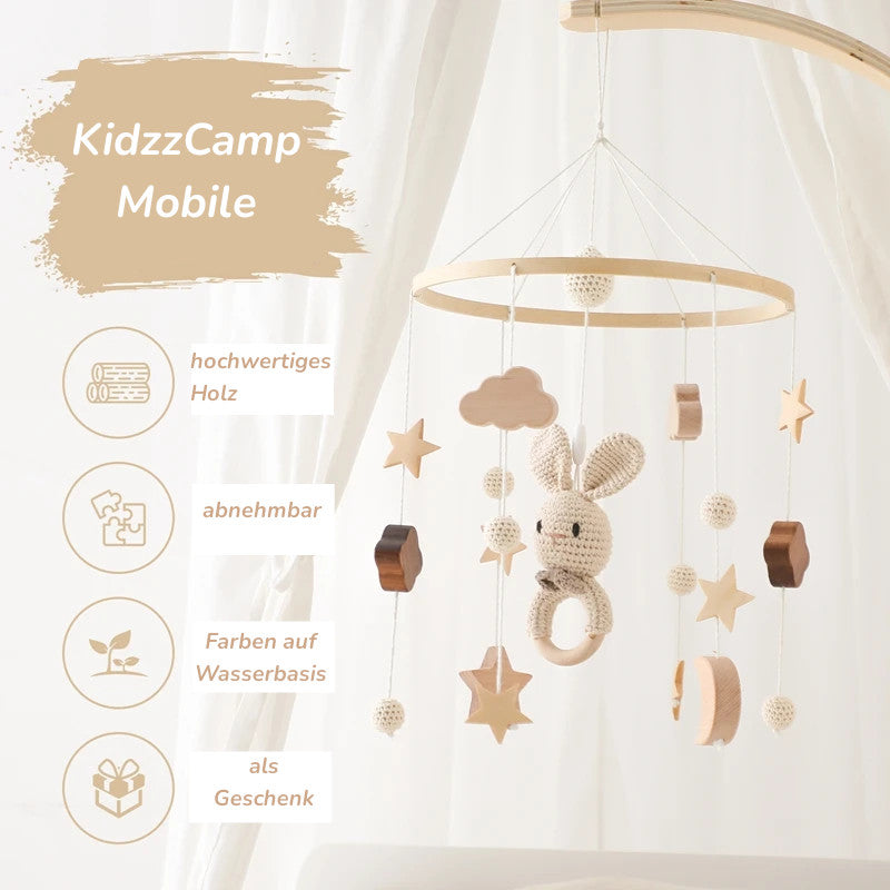 KidzzCamp Holz Mobile Babybett "Häkeltraum"