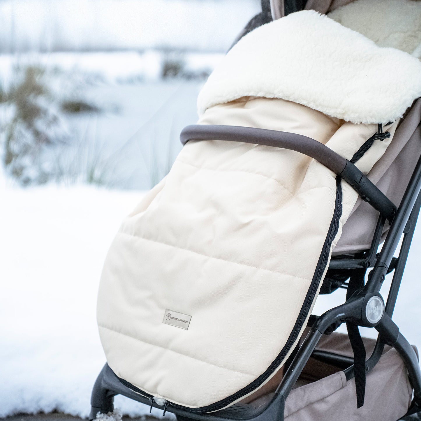 Winterfußsack wasserabweisend Innenfutter aus Merinowolle - Kinderwagen