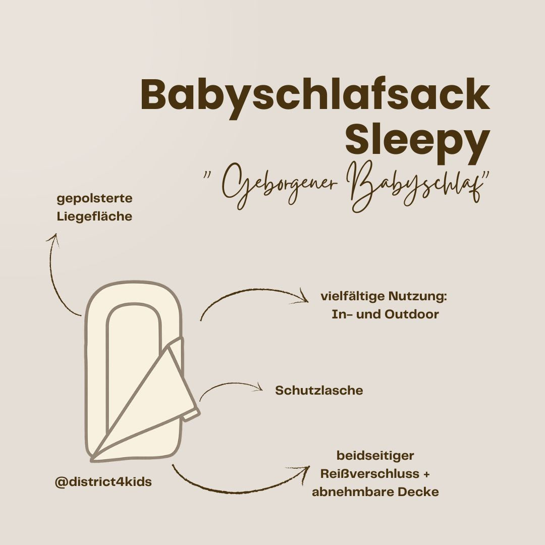 Babyschlafsack Sleepy Teddystoff Bouclé - kuscheliger Ganzjahresschlafsack